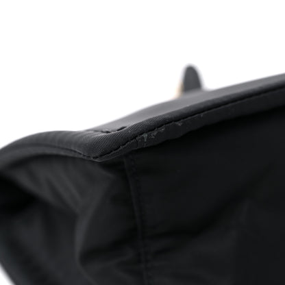Prada Tessuto Nylon Chain Flap Shoulder Bag Black 9 of 10
