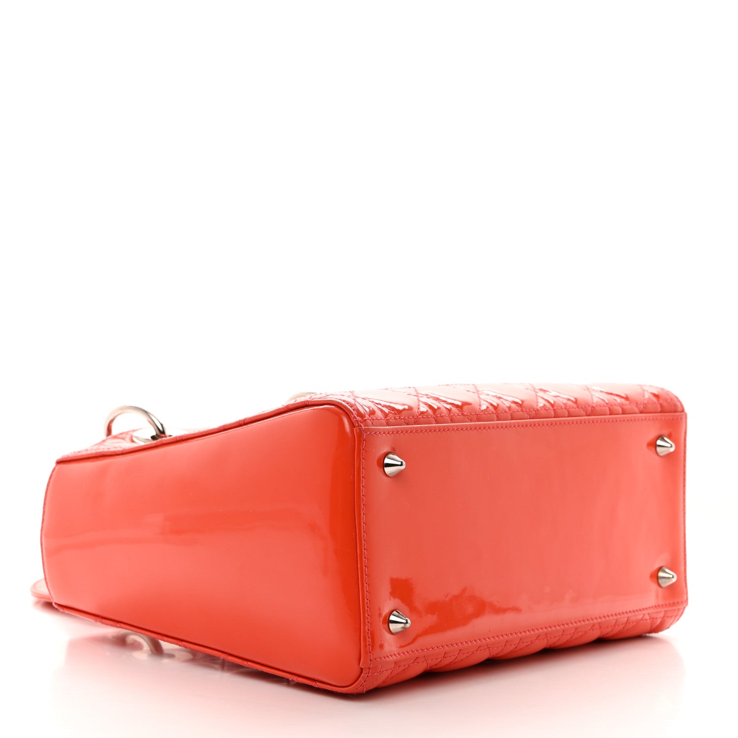 Christian Dior Patent Cannage Medium Lady Dior Orange 4 of 10