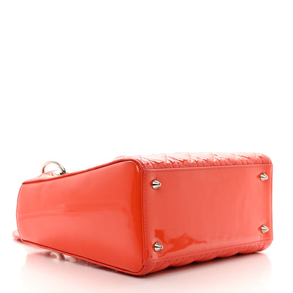 Christian Dior Patent Cannage Medium Lady Dior Orange 4 of 10