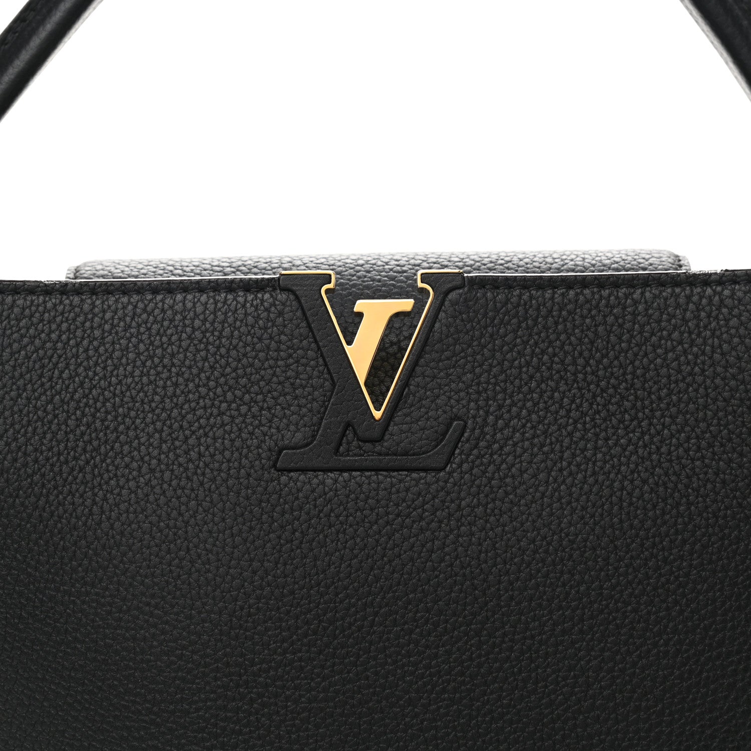 Louis Vuitton Taurillon Capucines MM Black Fuchsia 6 of 12