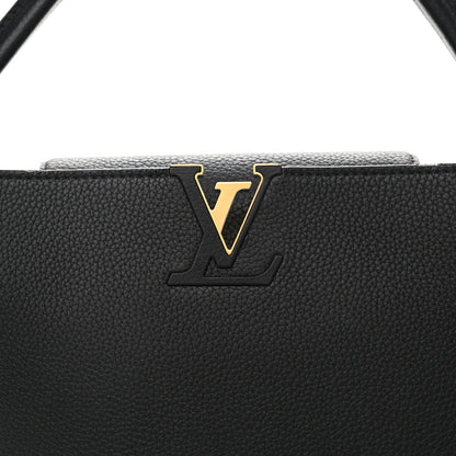 Louis Vuitton Taurillon Capucines MM Black Fuchsia 6 of 12