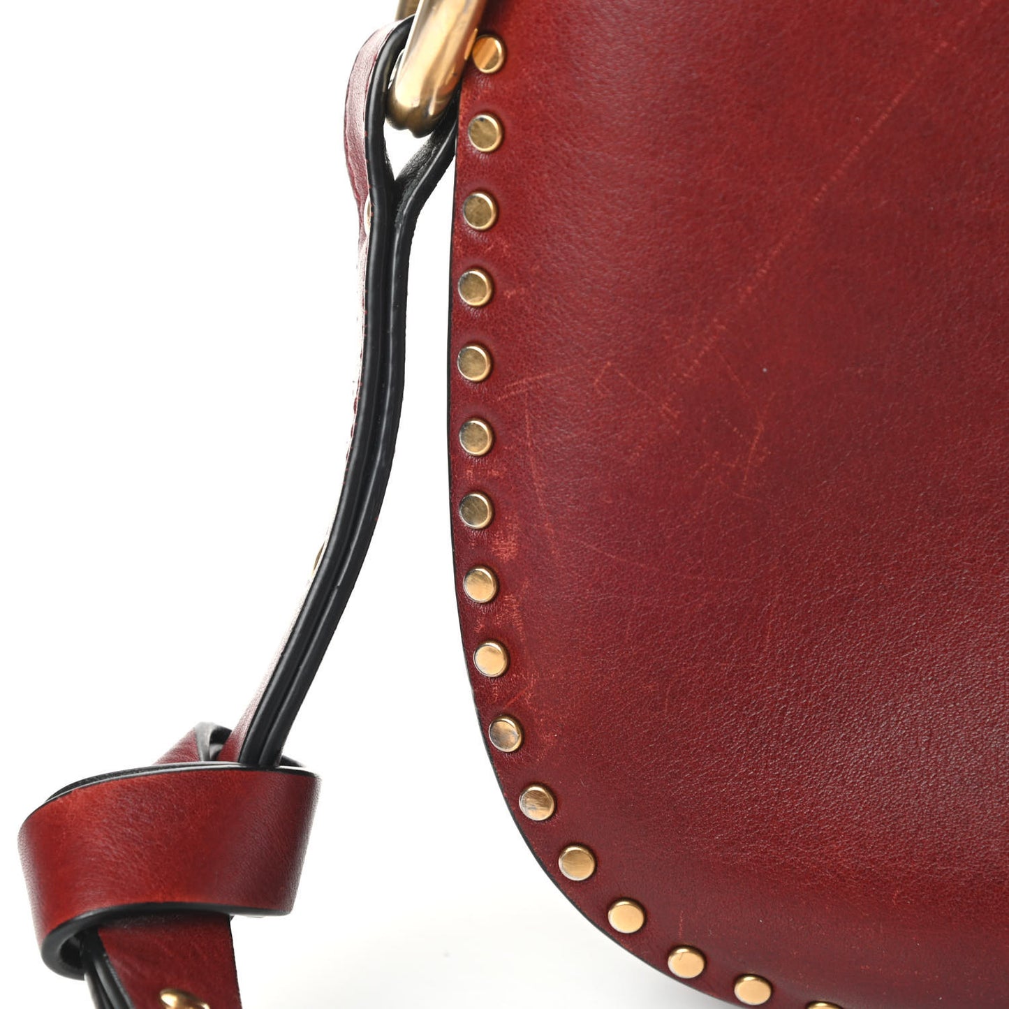Calfskin Braided Small Hudson Shoulder Bag Sienna Red