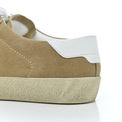 Saint Laurent Distressed Suede Womens Court Classic Sneakers 38 Desert 18 of 22