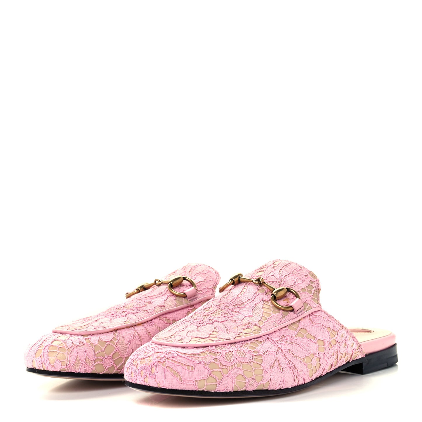 Lace Malaga Kid Womens Princetown Slippers 35 Sugar Pink Skin Rose
