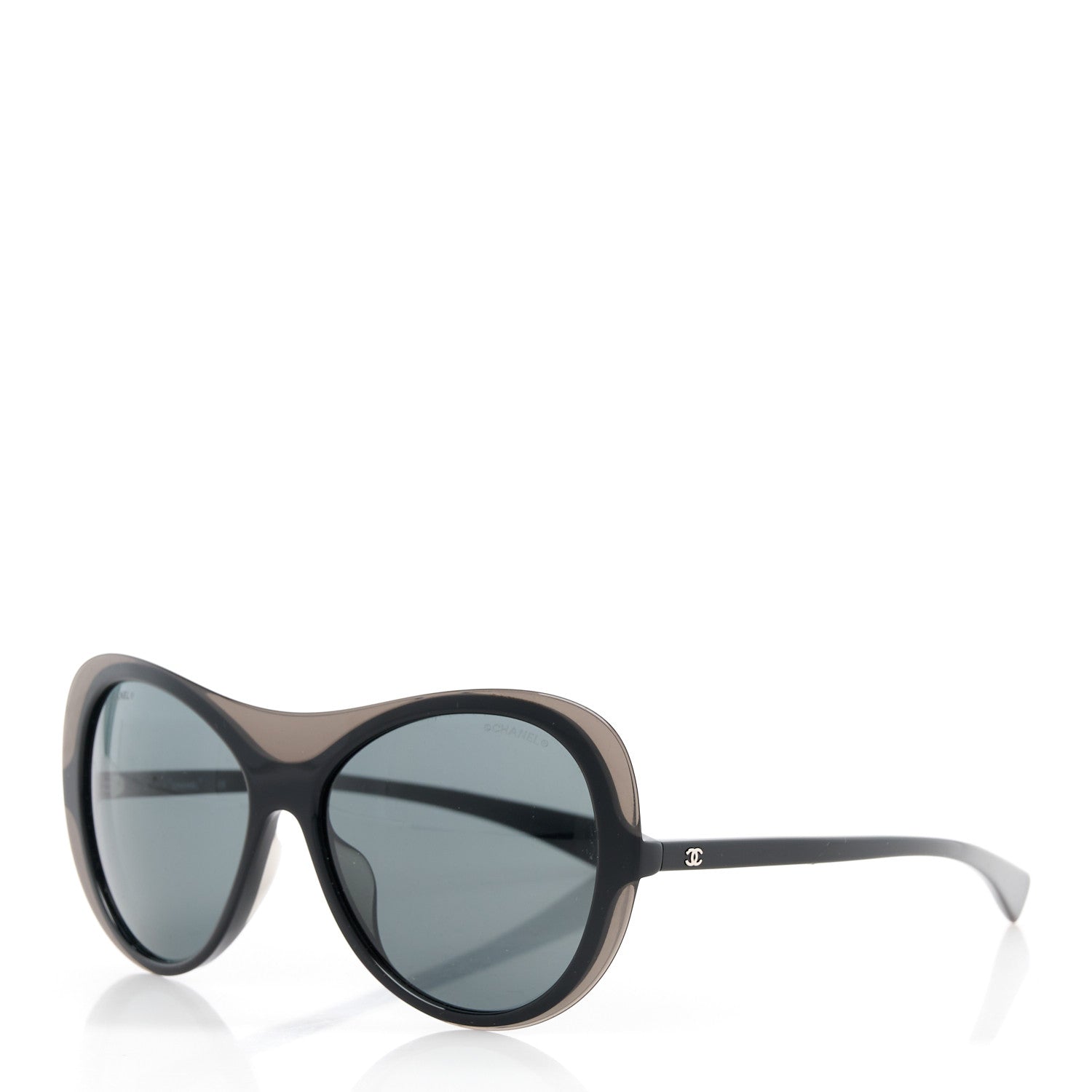 Chanel CC Oval Sunglasses A71227 Black 1 of 8