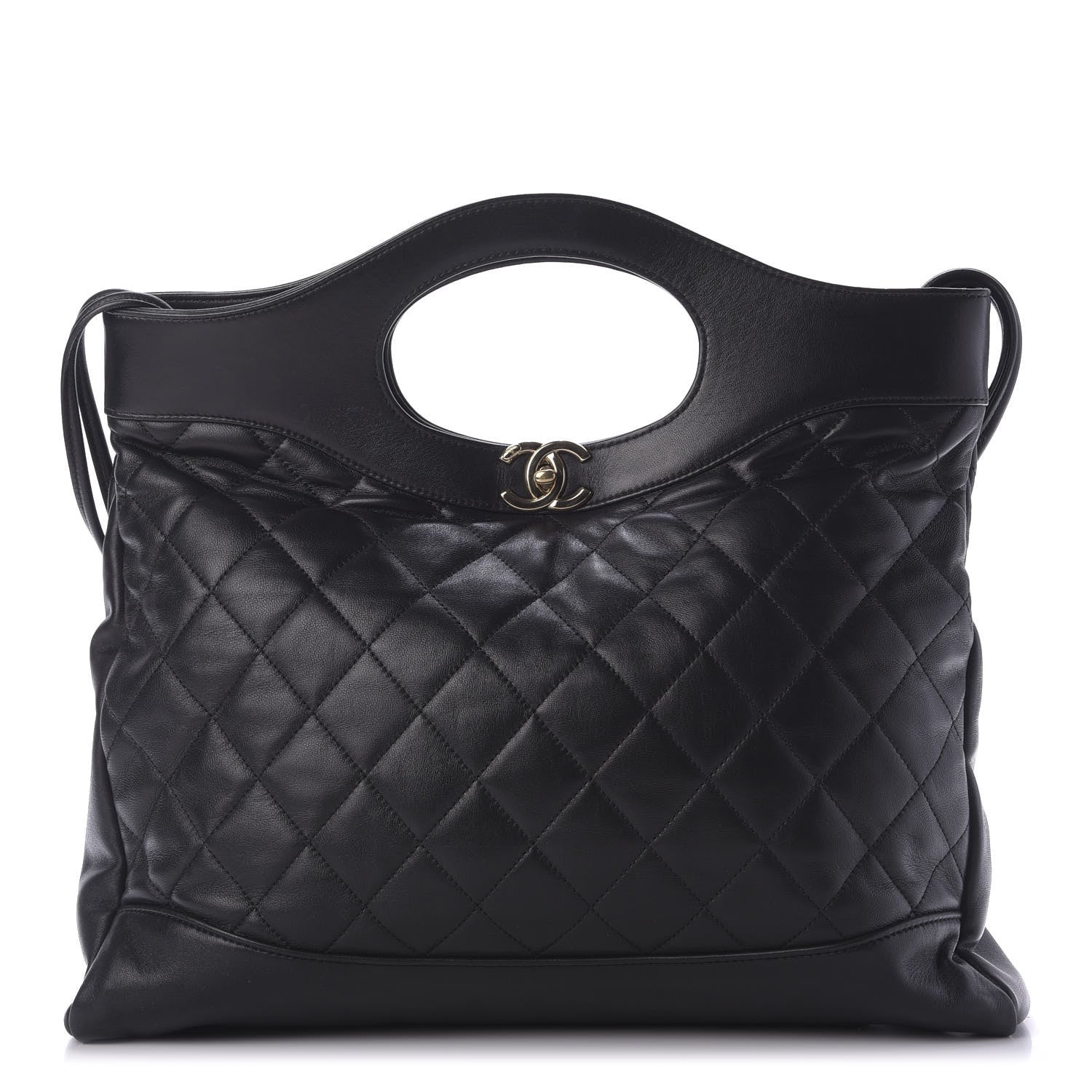 Chanel Lambskin Quilted Large 31 Shopping Bag Black 1 of 10