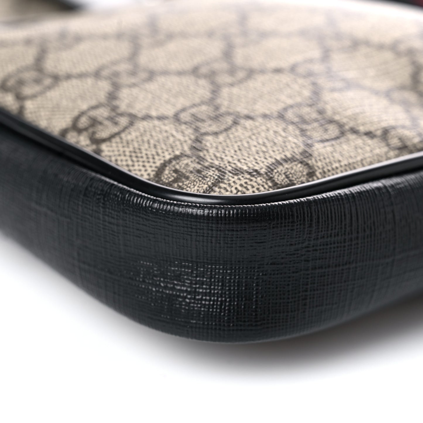 GG Supreme Monogram Web Belt Bag Black