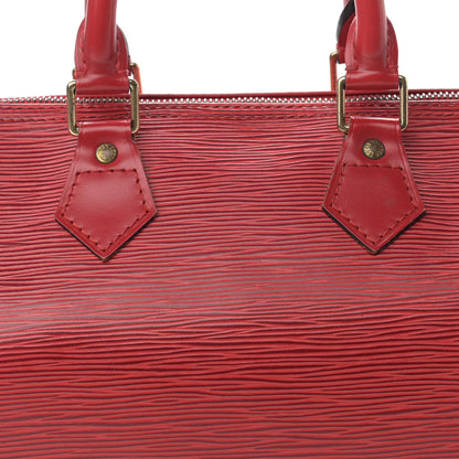 Louis Vuitton Epi Speedy 25 Castillan Red 8 of 11