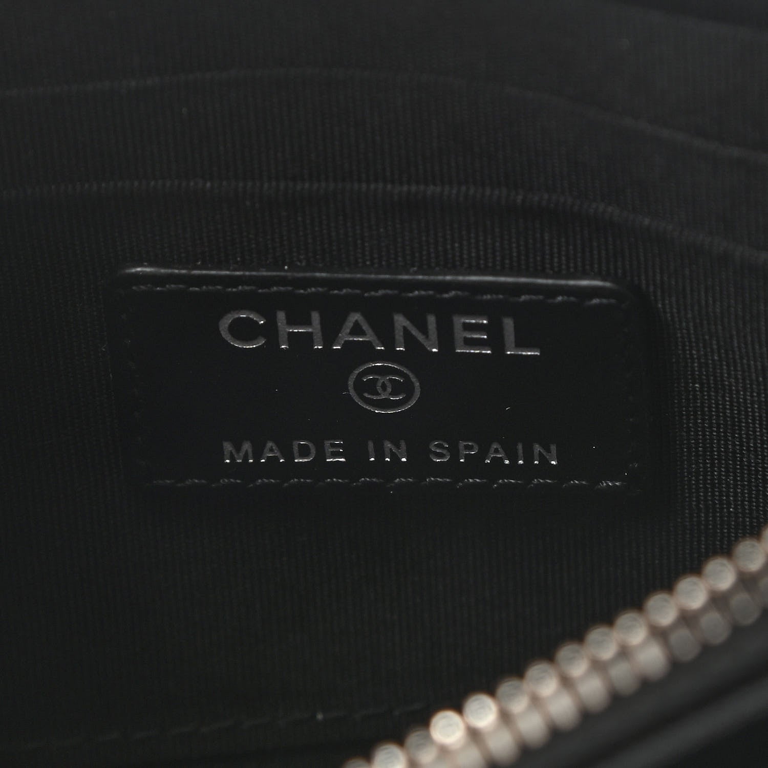 Chanel Caviar Quilted Classic Zip Boy Pouch Black 6 of 8