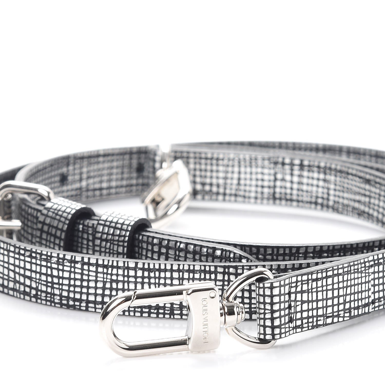 Louis Vuitton Metallic Epi Petit Malle Adjustable Shoulder Strap Black Silver 3 of 4
