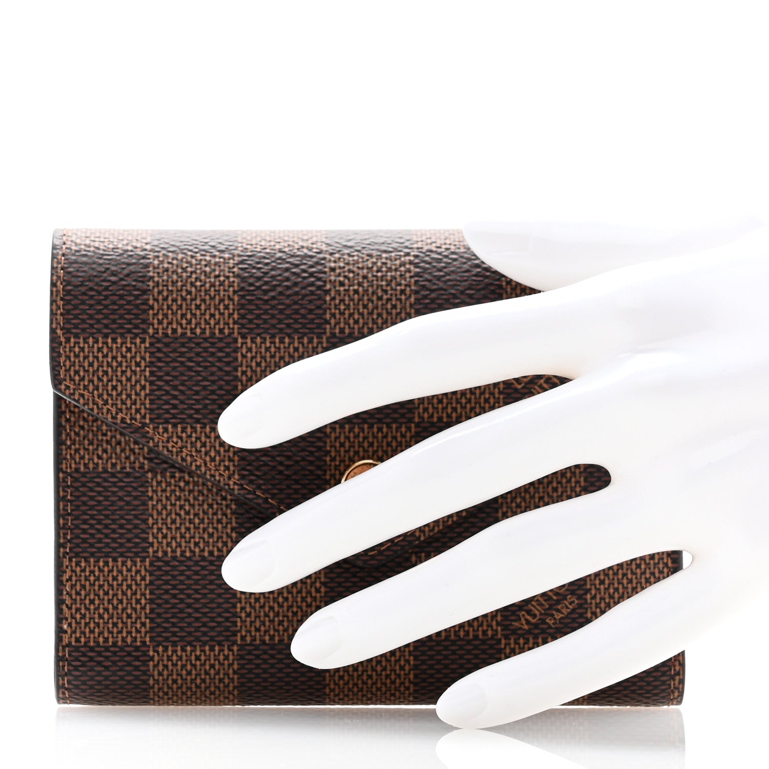 Louis Vuitton Damier Ebene Victorine Wallet Cherry 2 of 7