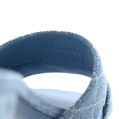 Chanel Denim Quilted Mules 38 Blue 9 of 10