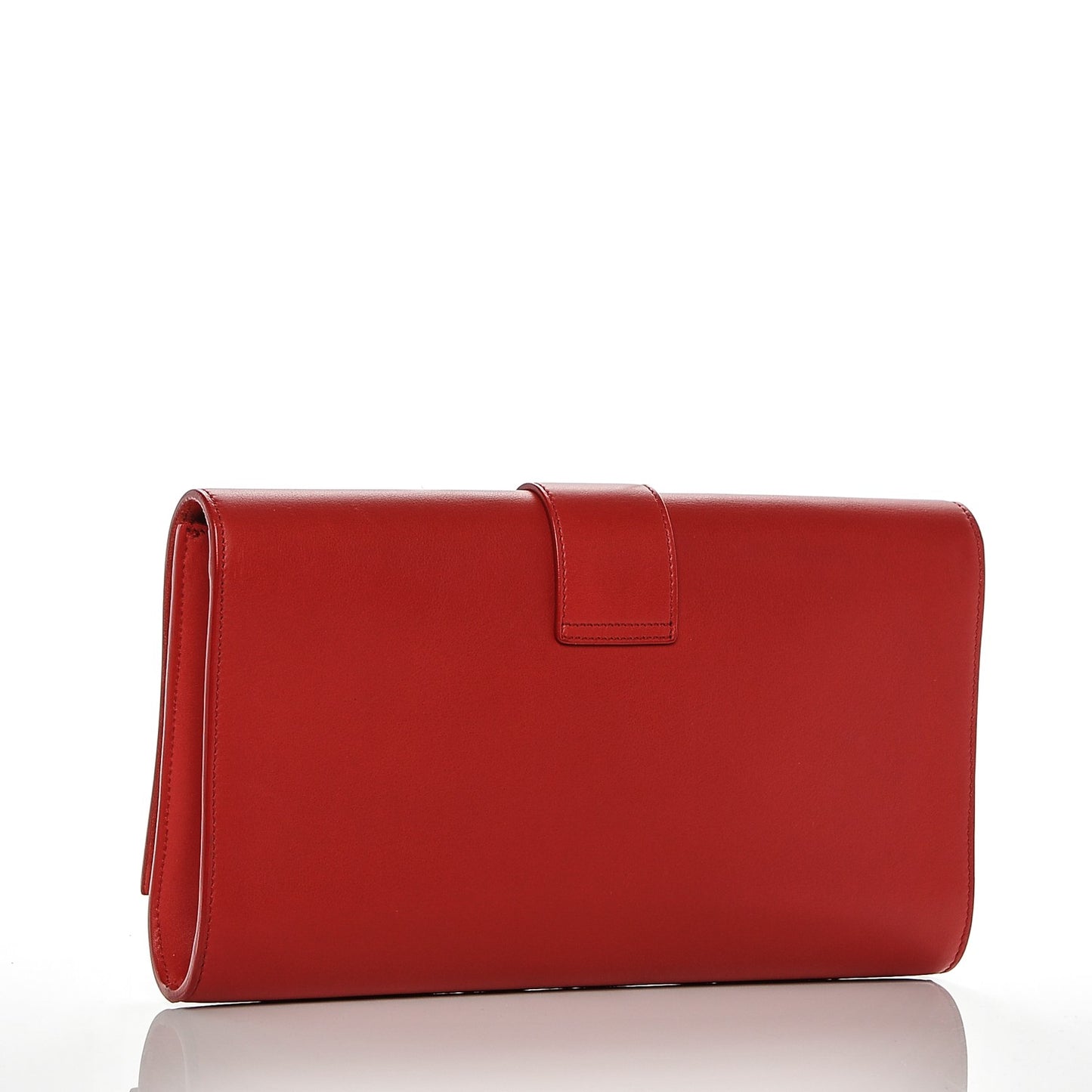 Calfskin Classic Y Ligne Clutch Red