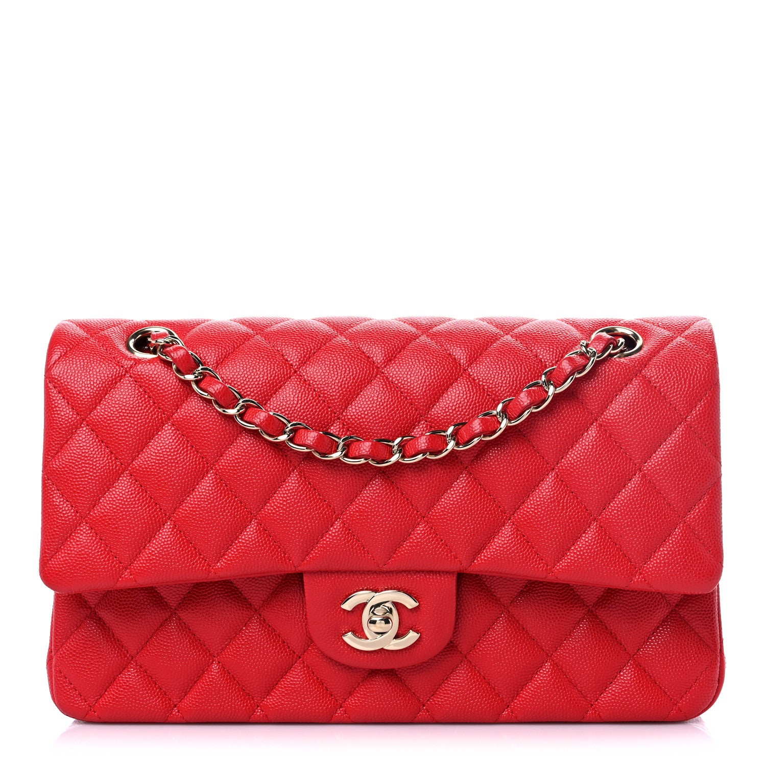 Chanel Caviar Quilted Medium Double Flap Red 1 of 10