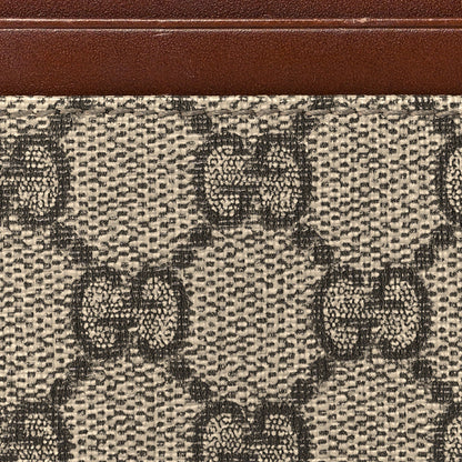 Gucci GG Supreme Monogram Calfskin Card Holder Beige Ebony Cuir 9 of 11