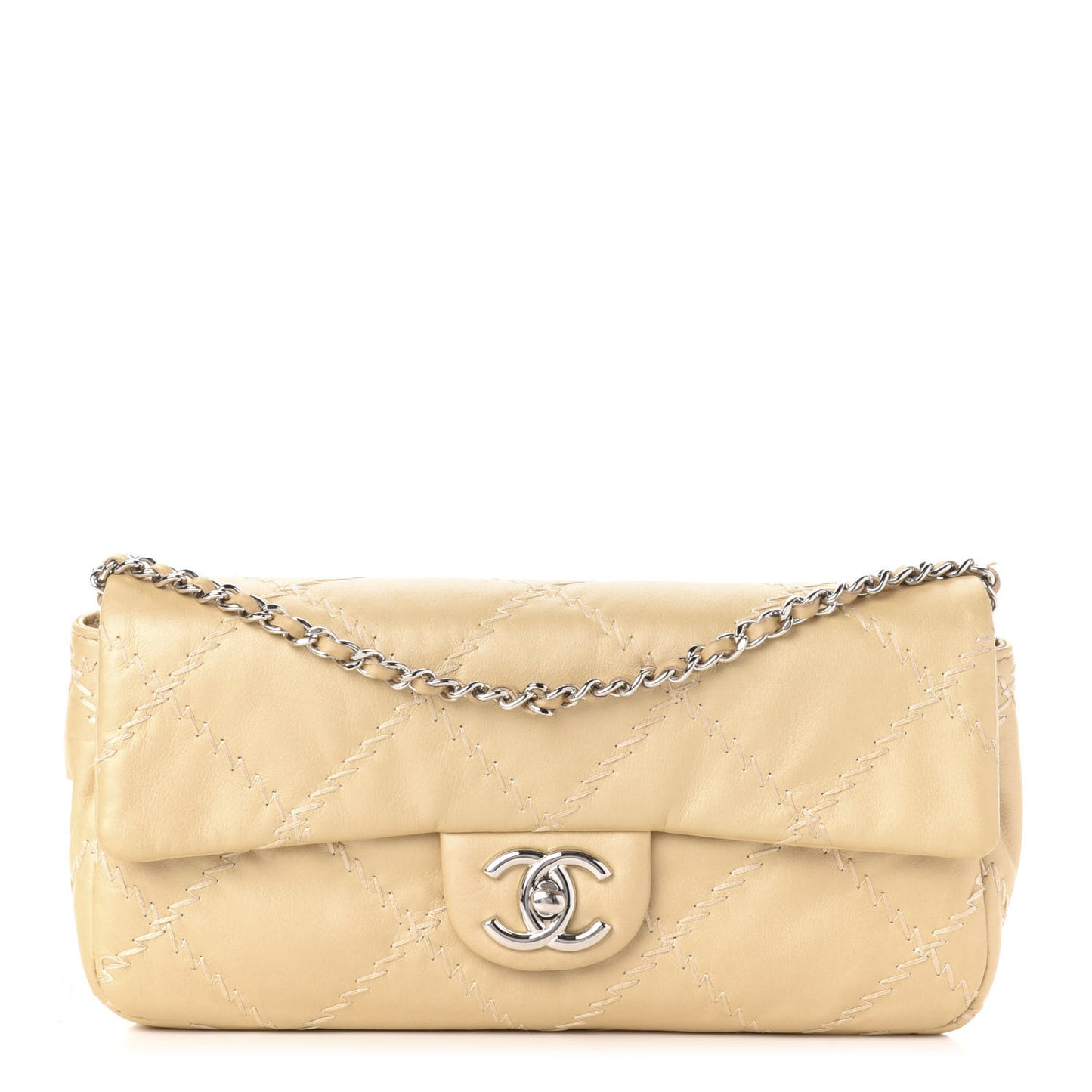Calfskin Ultimate Stitch Flap Gold