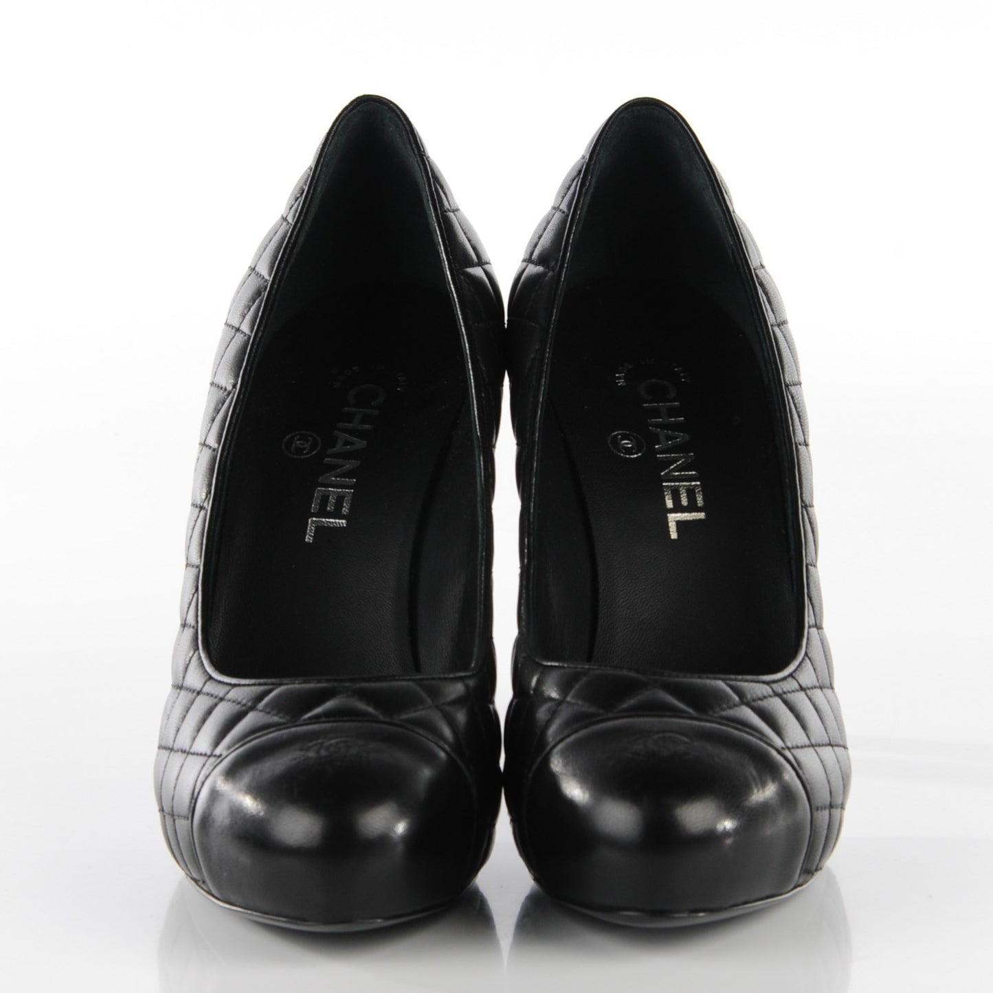 Lambskin Quilted Pumps 39.5 Black