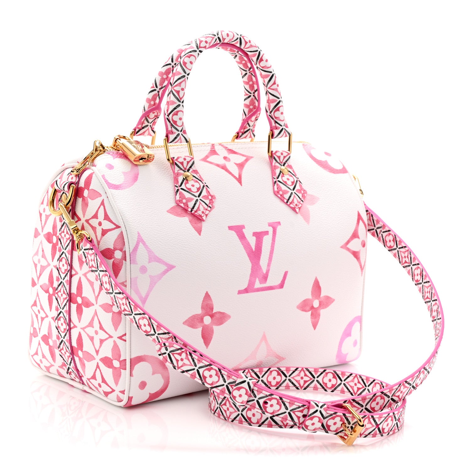 Louis Vuitton Monogram Giant By The Pool 2.0 Speedy Bandouliere 25 Rose 3 of 9