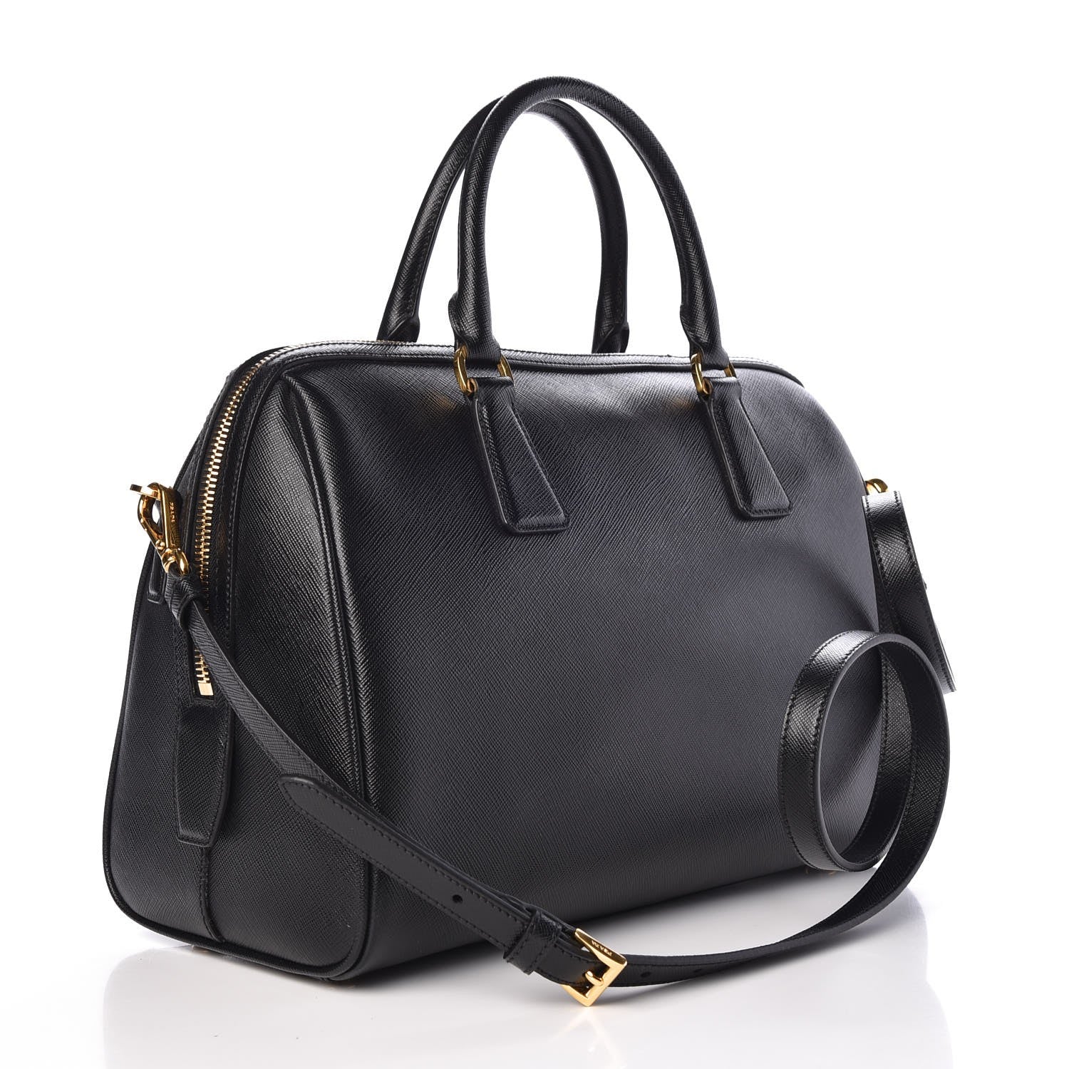 Prada Saffiano Lux Bowler Black 3 of 9