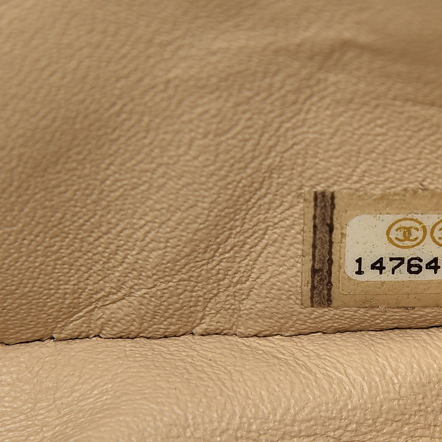 Lambskin Quilted Jumbo Double Flap Beige Clair