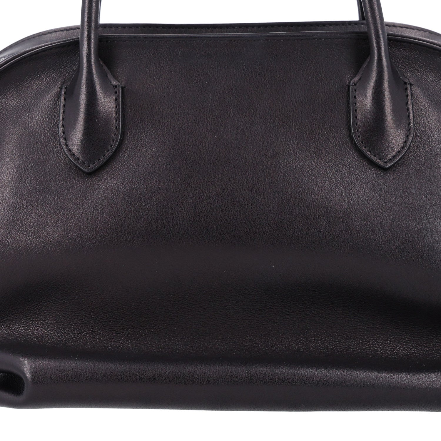 The Row Polished Saddle Calfskin Agnes Bag Black 7 of 9
