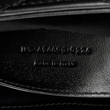 Saint Laurent Calfskin Y Quilted Monogram Monochrome Small Loulou Chain Satchel Black 8 of 12