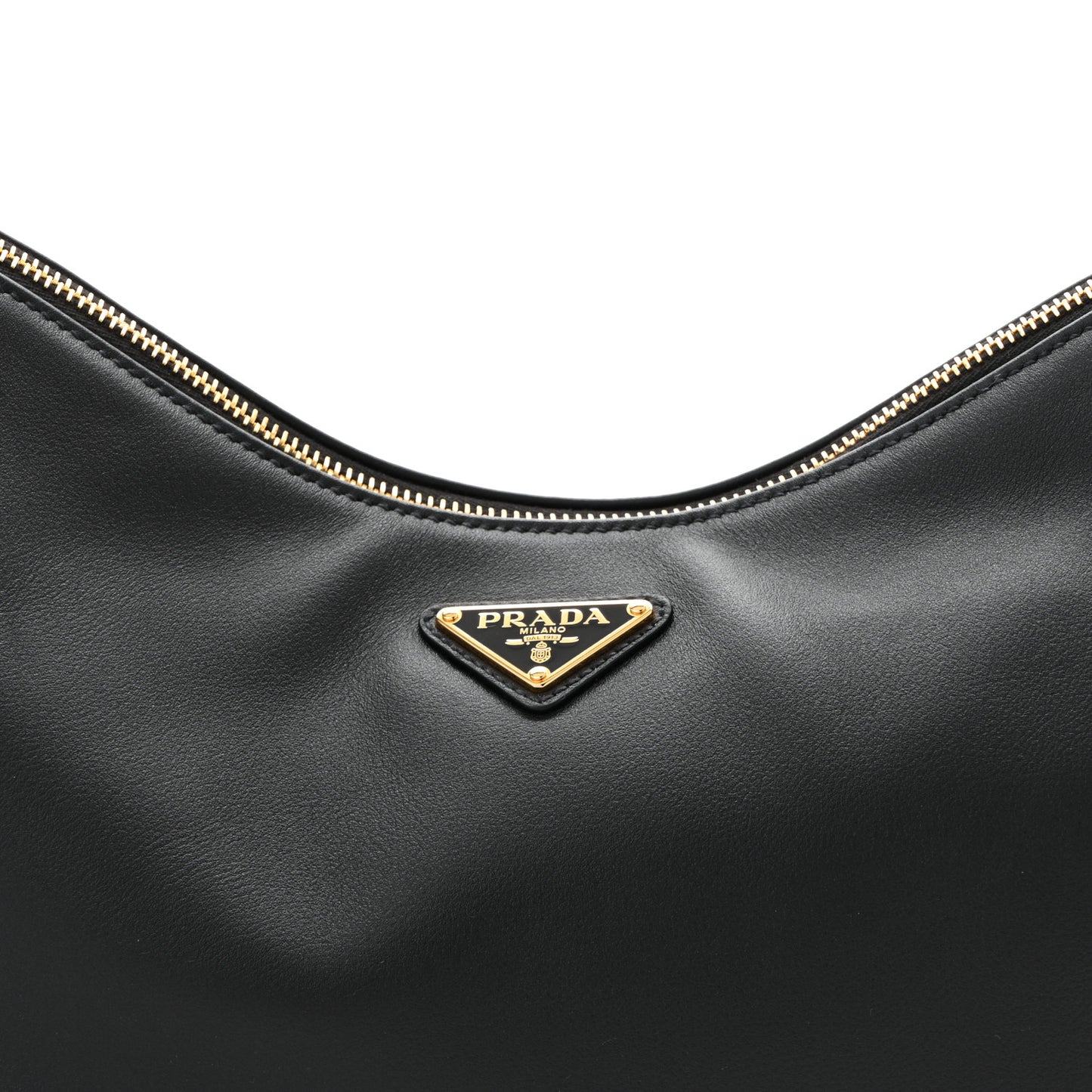 Soft Calfskin Large Aimée Shoulder Bag Black