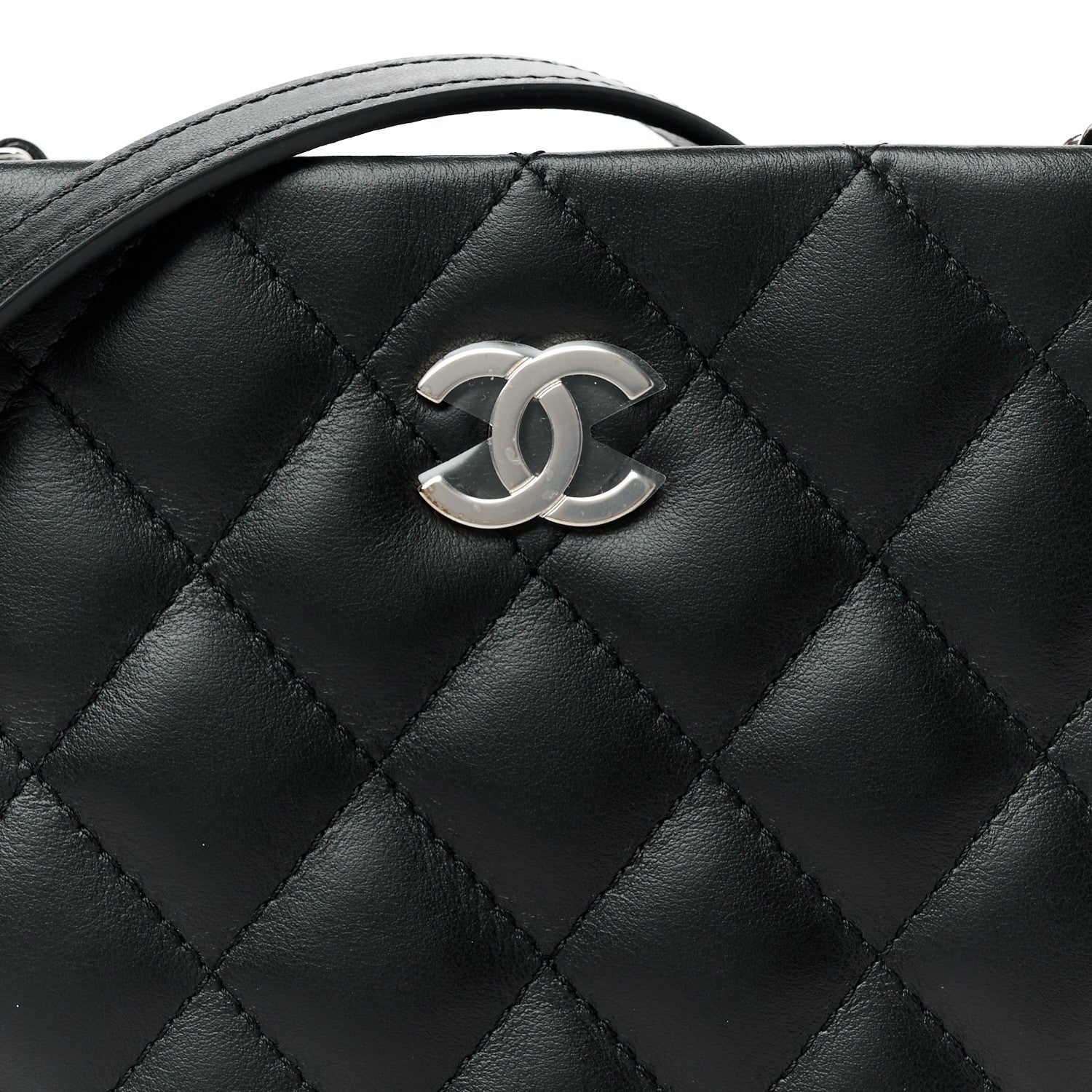 Chanel Lambskin Quilted Crossbody Bag Black 8 of 11