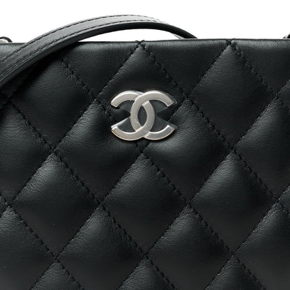 Chanel Lambskin Quilted Crossbody Bag Black 8 of 11