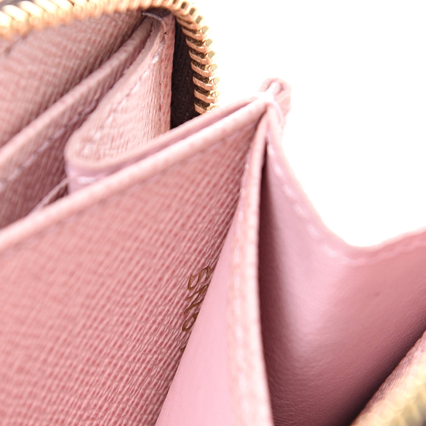 Damier Ebene Zippy Coin Purse Rose Ballerine