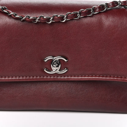 Chanel Calfskin Medium Flap Bag Dark Red 10 of 11