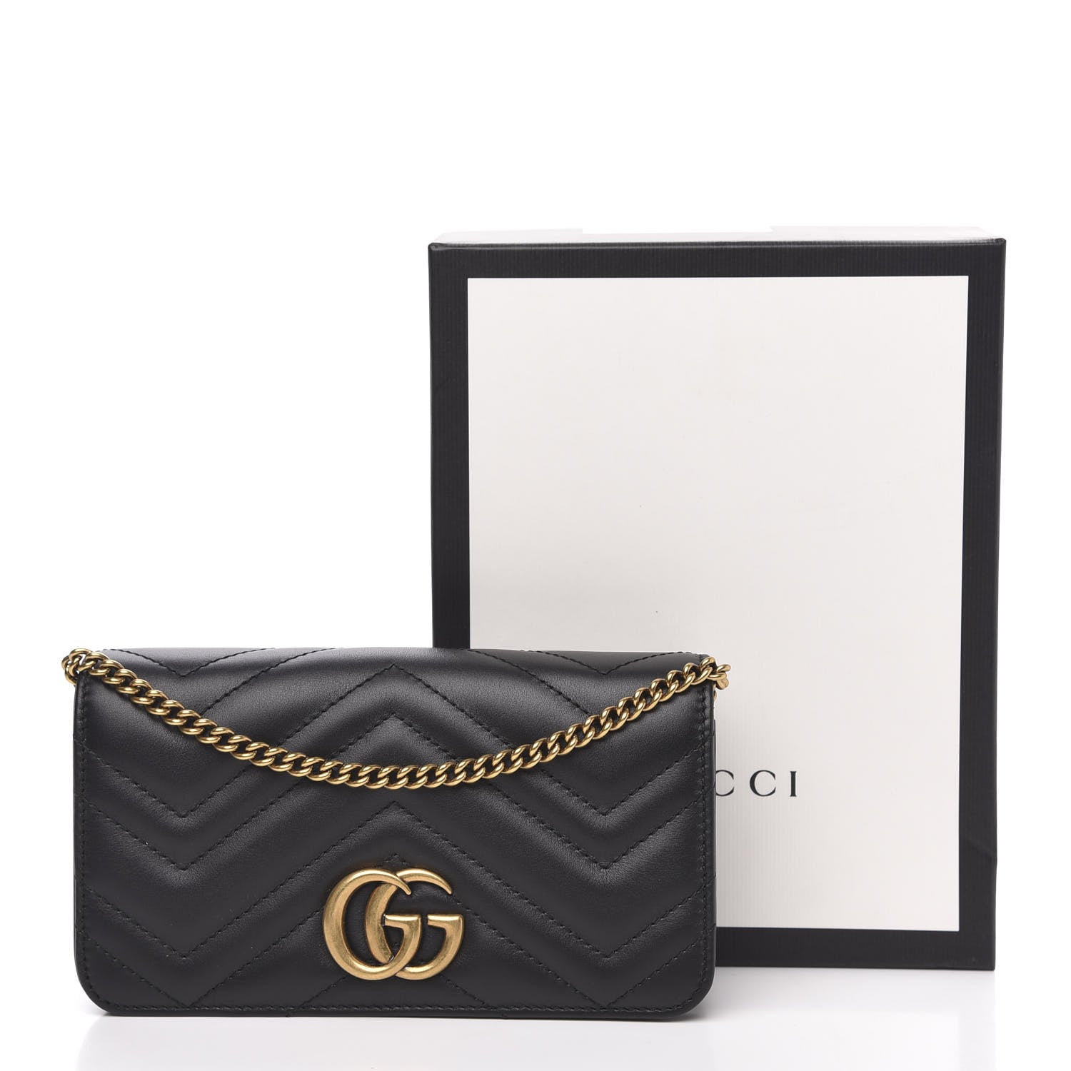 Gucci Calfskin Matelasse GG Marmont Mini Bag Black 13 of 13