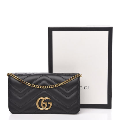 Gucci Calfskin Matelasse GG Marmont Mini Bag Black 13 of 13