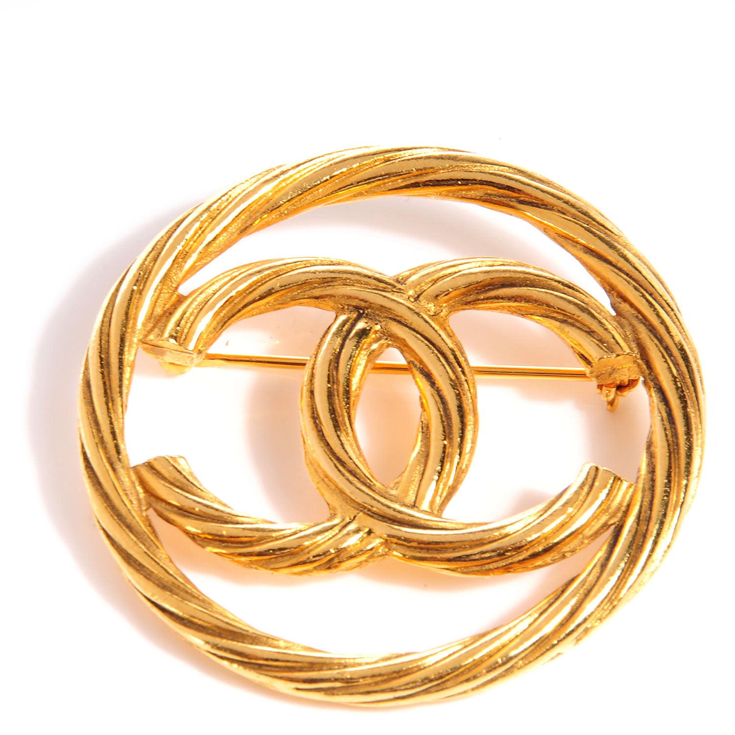 Chanel CC Brooch Gold 1 of 5