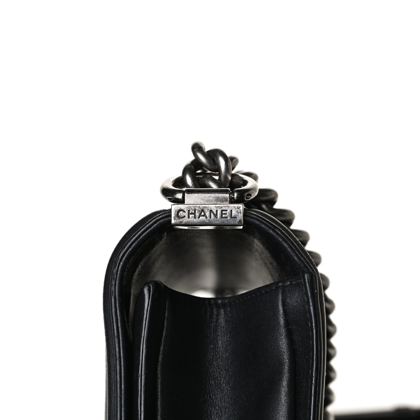 Calfskin Quilted New Medium Boy Flap Black
