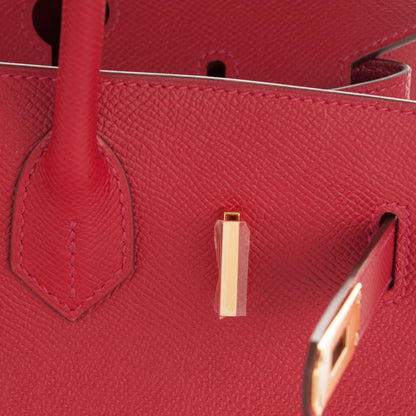 Hermes Epsom Birkin 30 Rouge Casaque 16 of 25