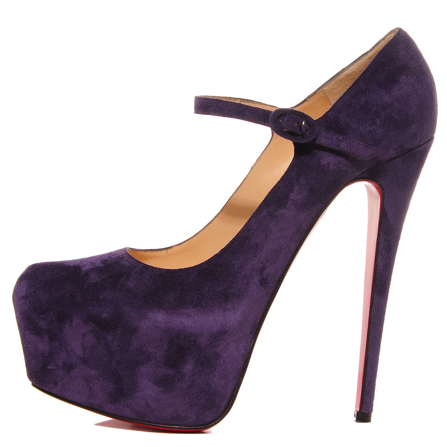 Christian Louboutin Suede Lady Daf 160 Pumps 40.5 Violet 1 of 7