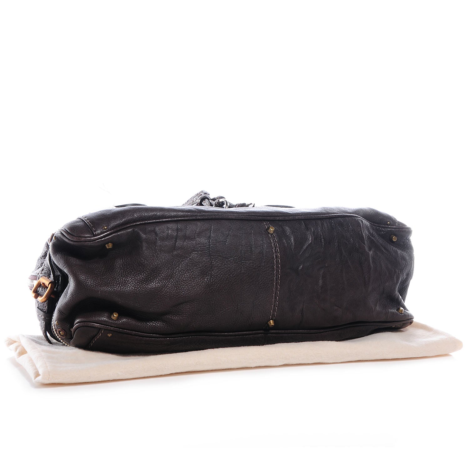 Chloe Leather Paddington Double Zipped Bowler Brown 4 of 7