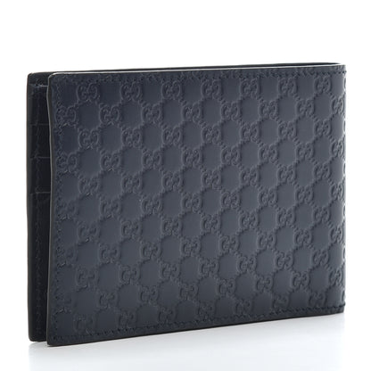 Gucci Microguccissima Bi-Fold Wallet Navy Blue 3 of 9