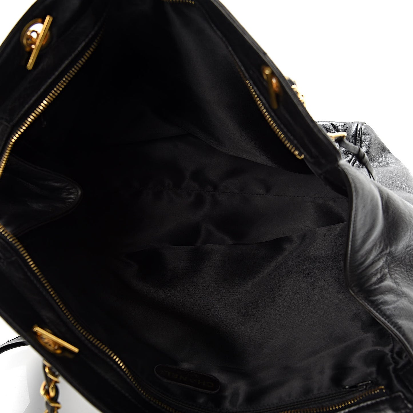 Lambskin Quilted Shoulder Bag Black