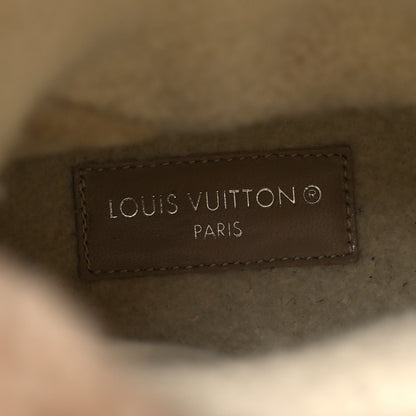 Louis Vuitton Suede Calfskin Shearling Snowdrop Flat Ankle Boot 38 Cognac 9 of 9