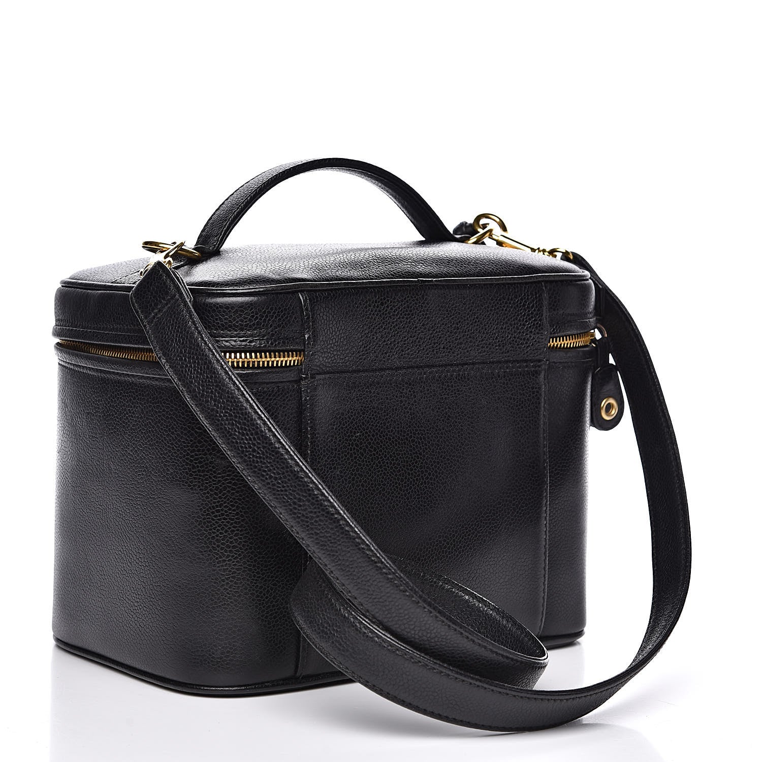 Chanel Caviar CC Vanity Train Case Black 3 of 15