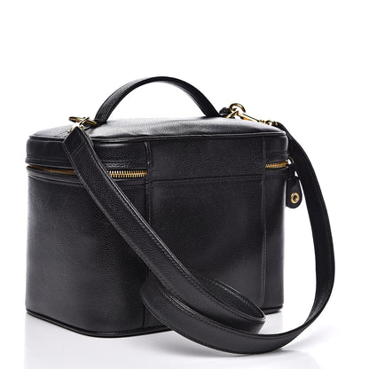 Chanel Caviar CC Vanity Train Case Black 3 of 15