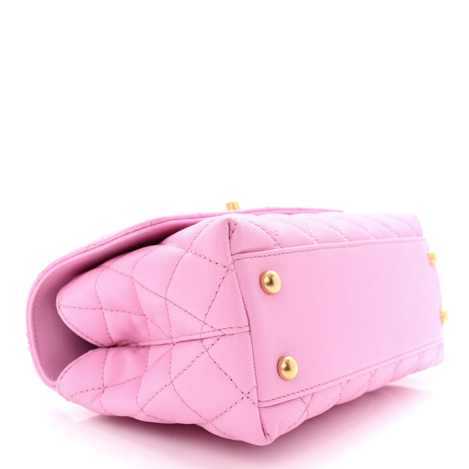 Chanel Caviar Quilted Mini Coco Chain Handle Flap Pink 4 of 10