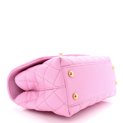 Chanel Caviar Quilted Mini Coco Chain Handle Flap Pink 4 of 10