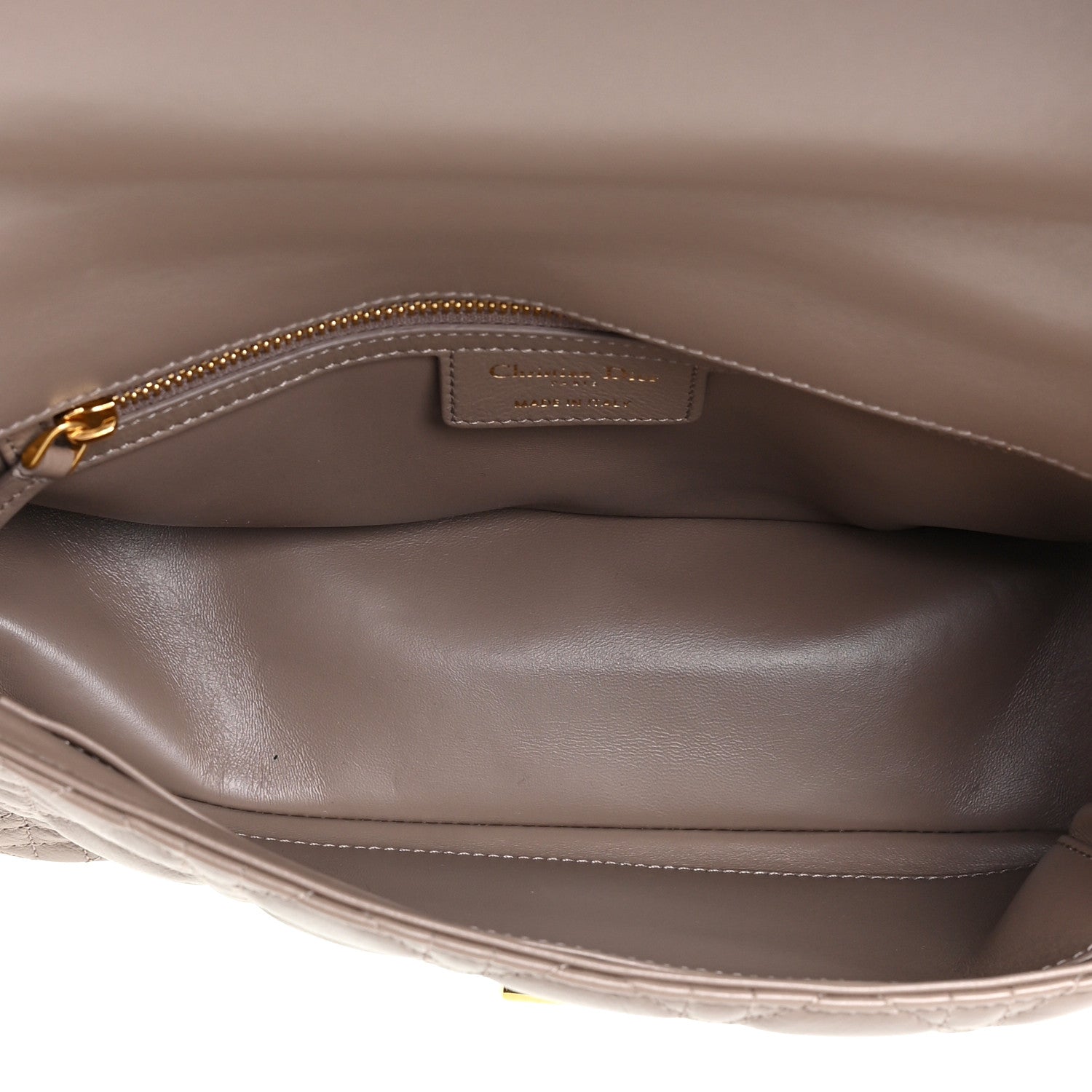 Christian Dior Lambskin Cannage Medium Caro Bag Warm Taupe 5 of 11