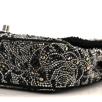 Chanel Suede Crystal Camellia Mini Rectangular Flap Black 8 of 9