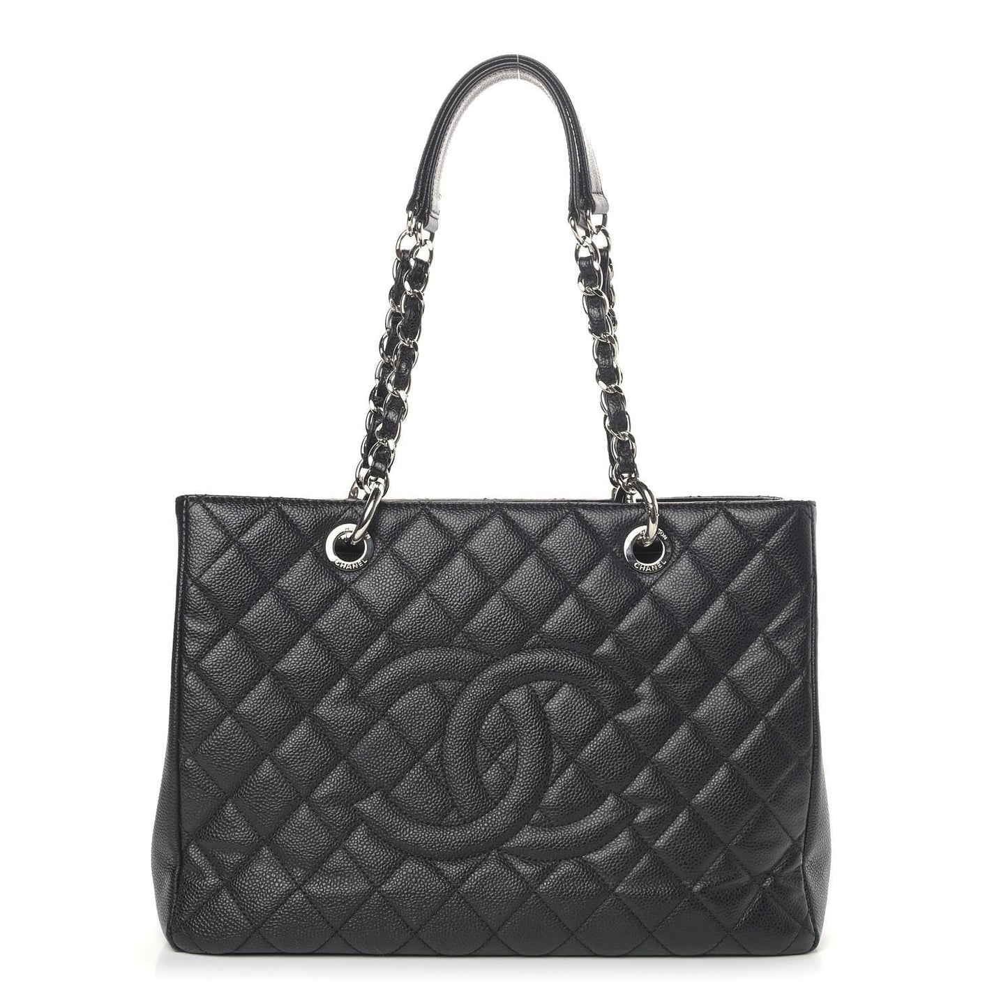 Caviar Quilted Grand Shopping Tote GST Black