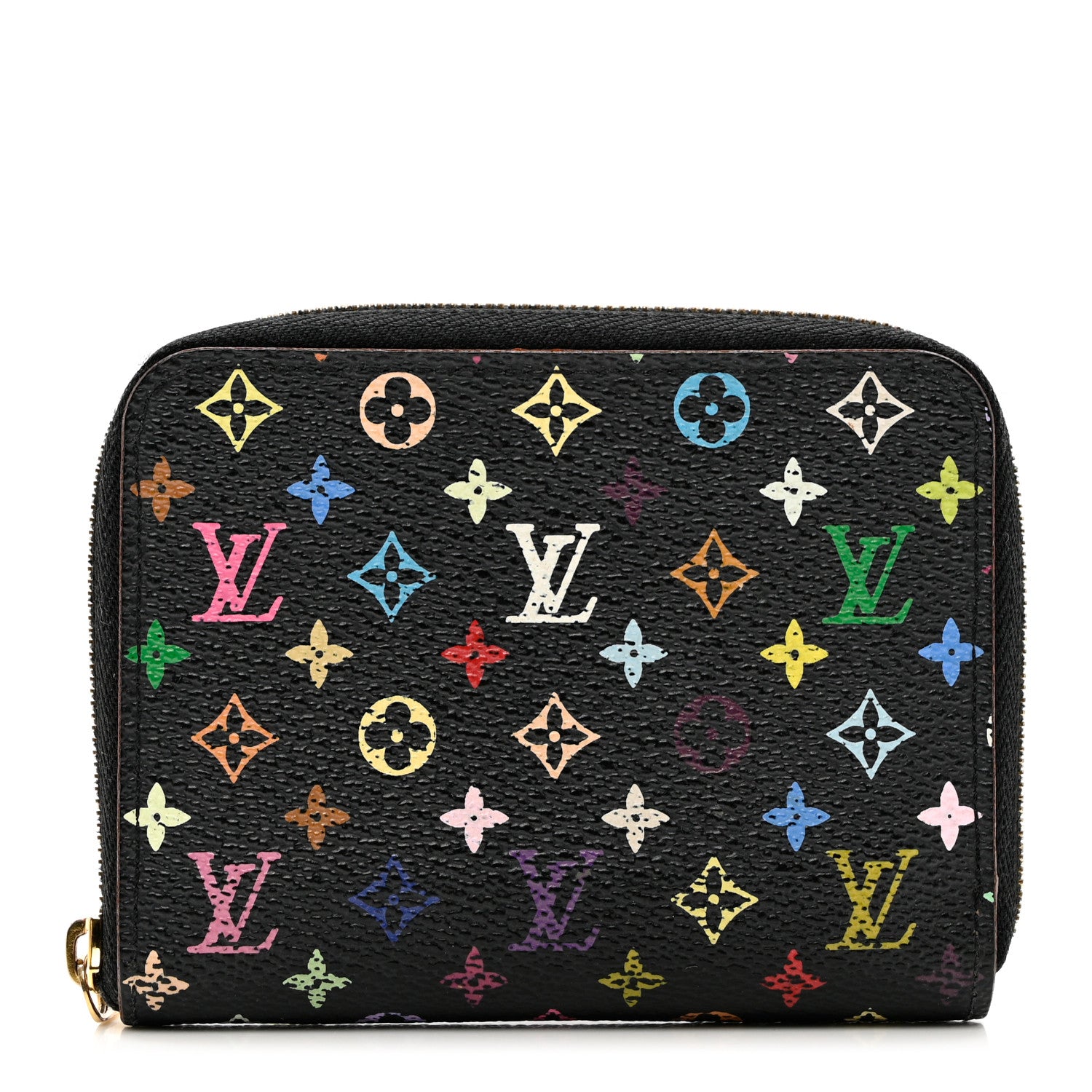 Louis Vuitton Monogram Multicolor Zippy Coin Purse Black Violet 1 of 6