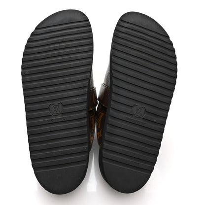 Louis Vuitton Patent Monogram Womens Cosy Flat Comfort Clog Mules 41 Brown 6 of 9